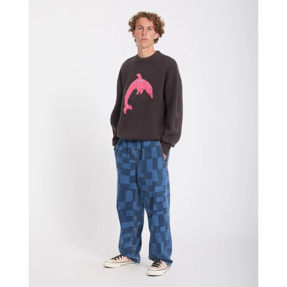 Volcom Ozzy Dolphin Pullover Strick - Raisn Braun RSN
