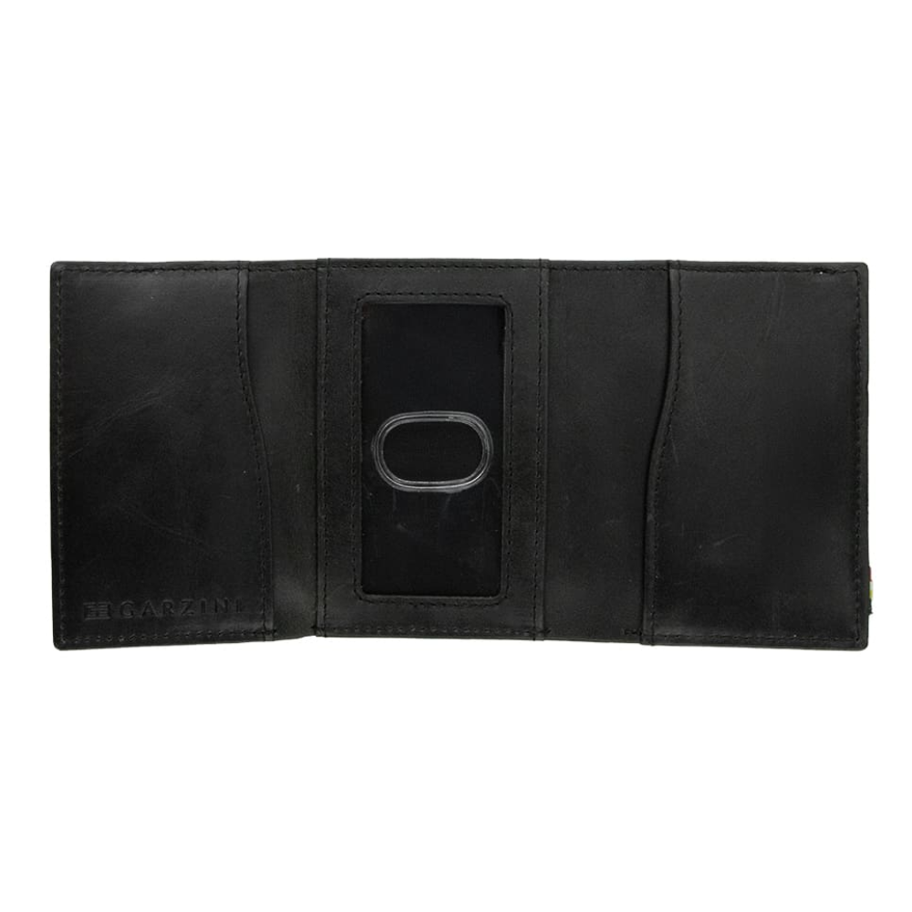 Garzini / Hunterson Metal Wallet Trifold - 12 Cards - gebürstet Black