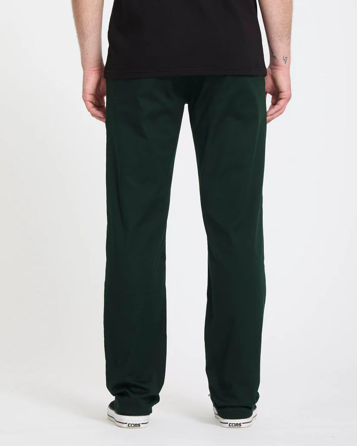 Volcom FRICKIN MODERN STRETCH CHINO TROUSERS - SCARAB - (Dark Green)