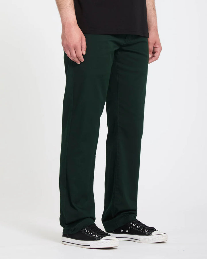 Volcom FRICKIN MODERN STRETCH CHINO TROUSERS - SCARAB - (Dark Green)