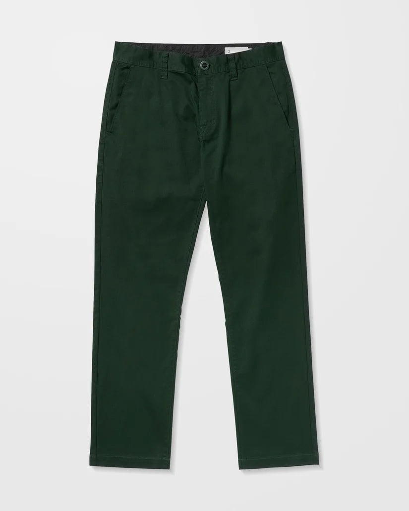 Volcom FRICKIN MODERN STRETCH CHINO TROUSERS - SCARAB - (Dark Green)