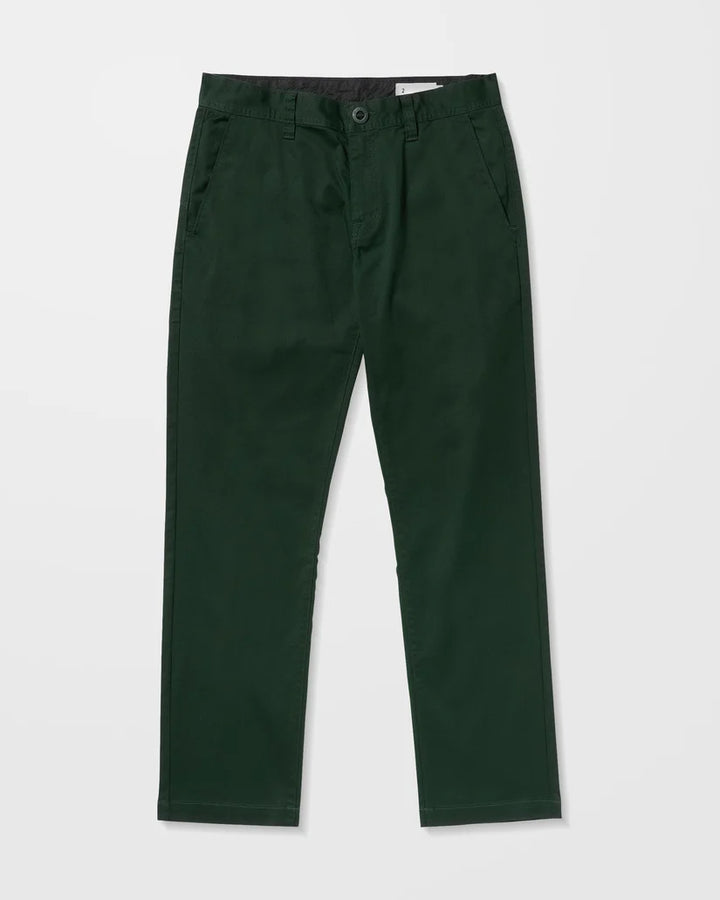 Volcom FRICKIN MODERN STRETCH CHINO TROUSERS - SCARAB - (Dark Green)
