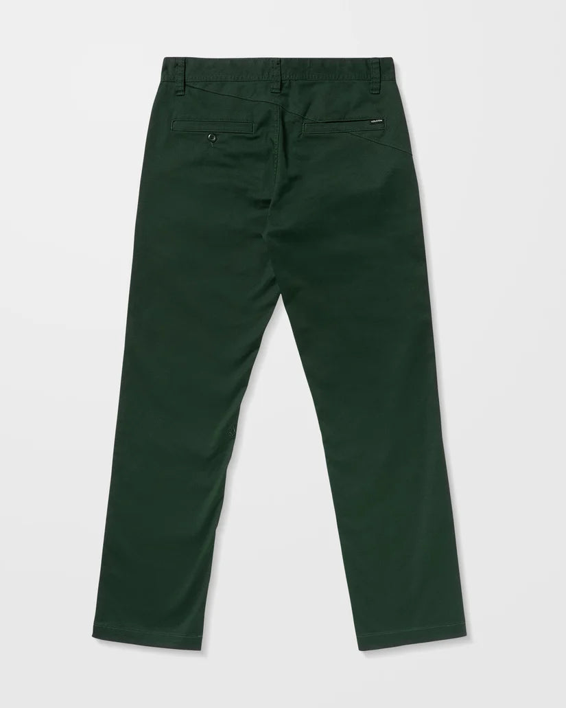 Volcom FRICKIN MODERN STRETCH CHINO TROUSERS - SCARAB - (Dark Green)