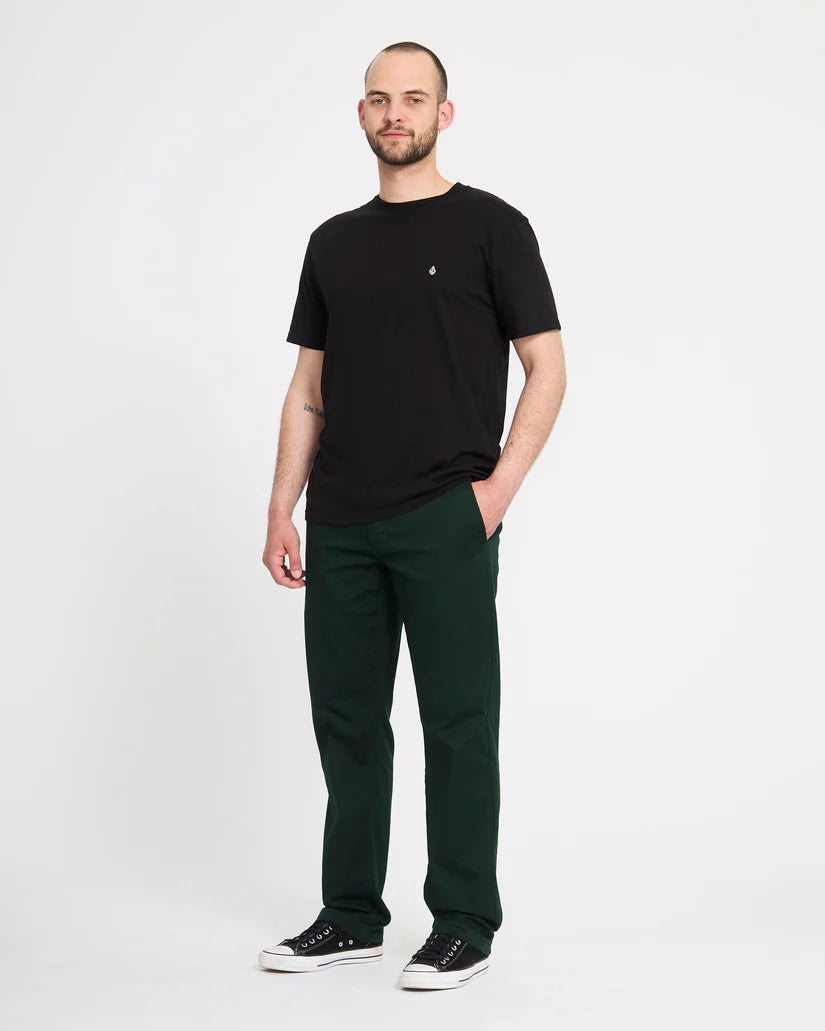 Volcom FRICKIN MODERN STRETCH CHINO TROUSERS - SCARAB - (Dark Green)