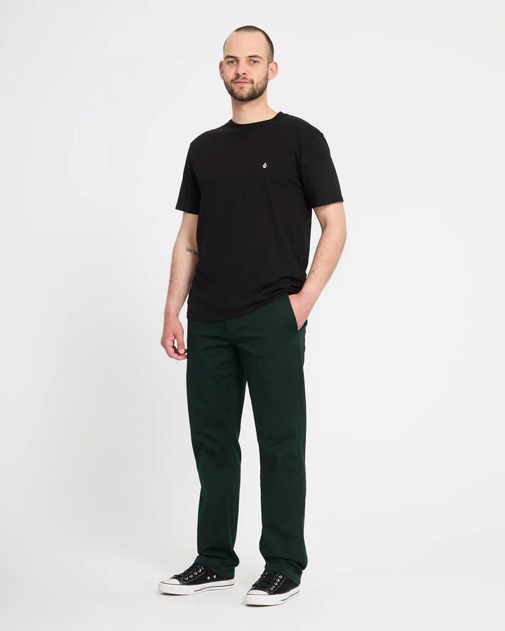 Volcom FRICKIN MODERN STRETCH CHINO TROUSERS - SCARAB - (Dark Green)