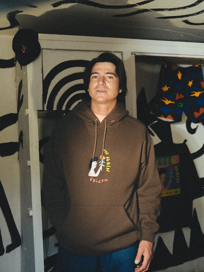 Volcom Fa Arthur Longo 1 KAPUZENPULLOVER - Dark Earth