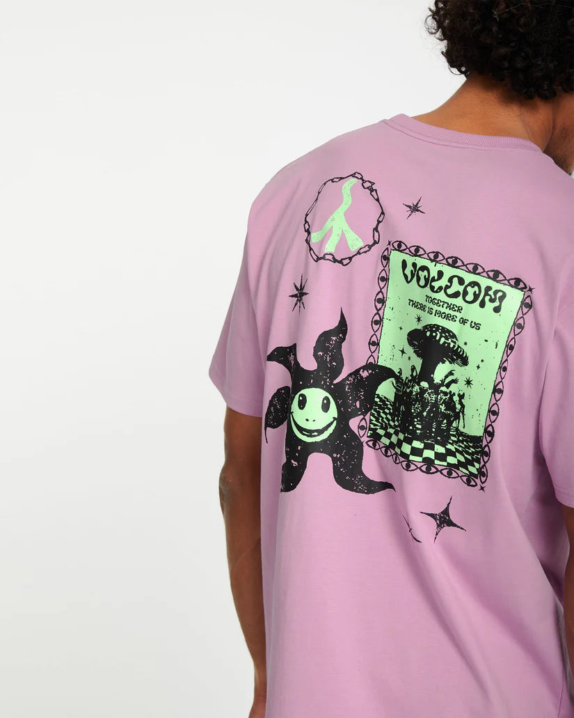 Volcom FA Filip 2 Rygalski T-Shirt Glow In The Dark - Steel Purple