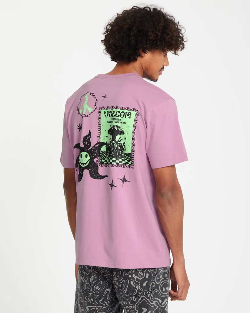 Volcom FA Filip 2 Rygalski T-Shirt Glow In The Dark - Steel Purple