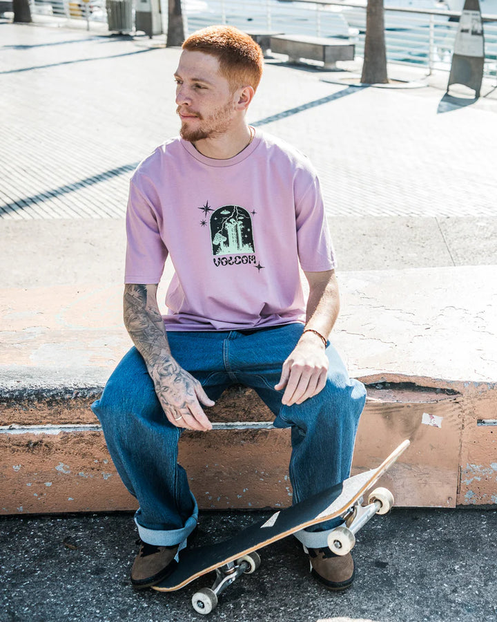 Volcom FA Filip 2 Rygalski T-Shirt Glow In The Dark - Steel Purple