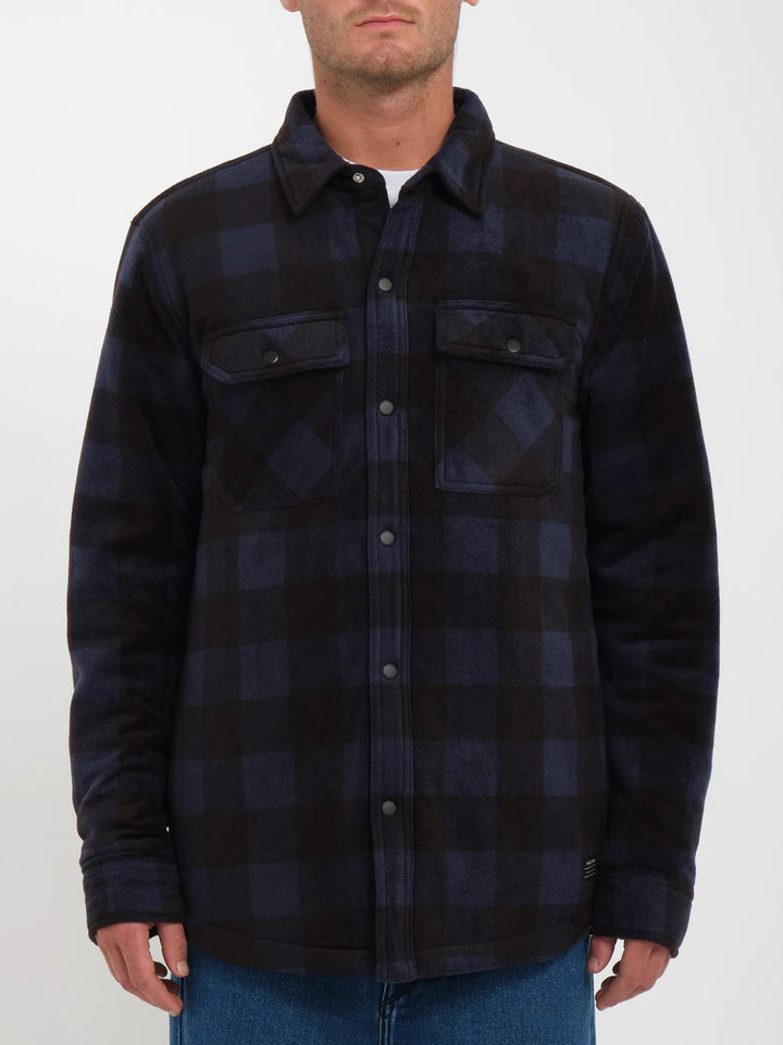 Volcom Bowered Fleece Hemd - NAVY