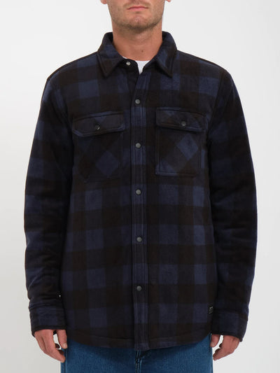 Volcom Bowered Fleece Hemd - NAVY