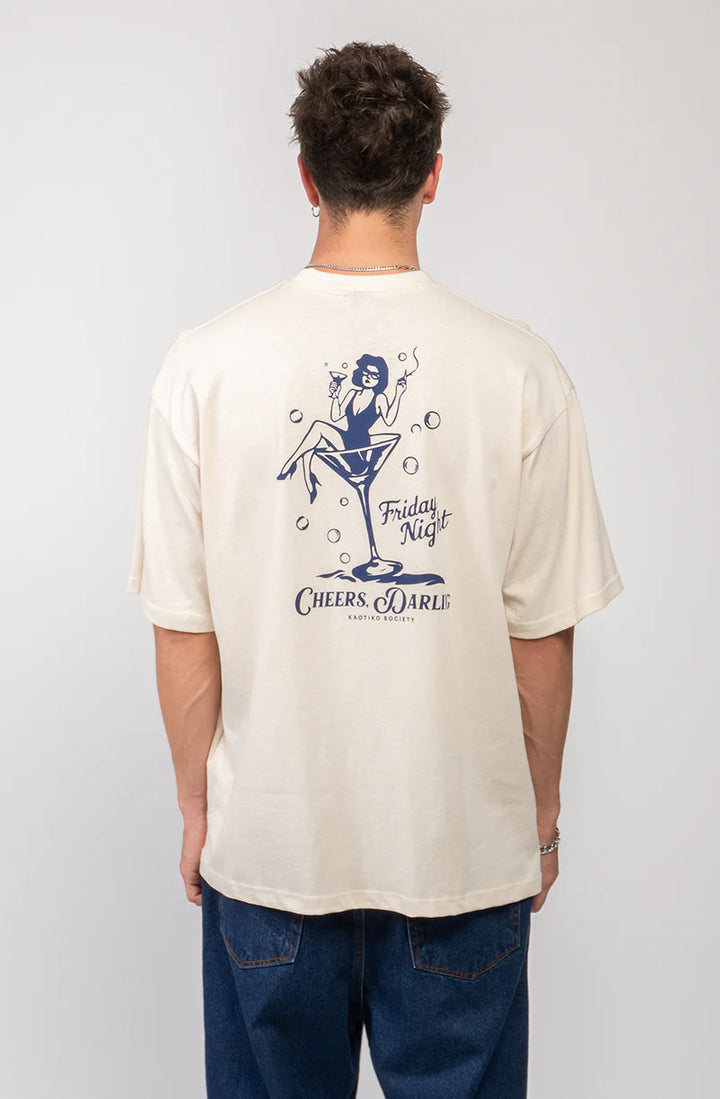 Kaotiko Cheers T-Shirt, Darling  Elfenbein Ivory