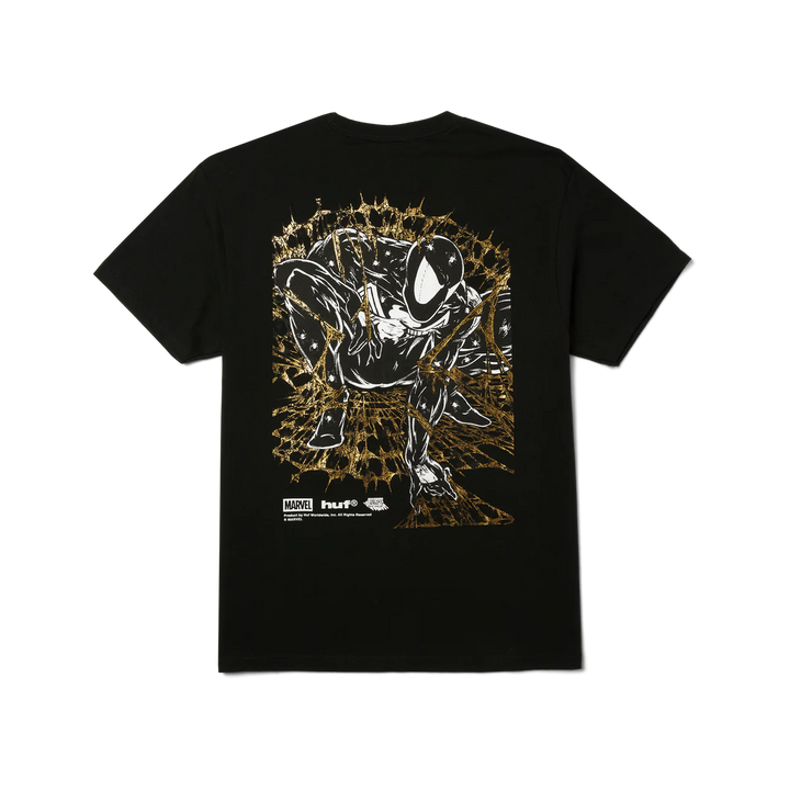 HUF x Marvel Spider-Man Arachknight Gold T-Shirt Black