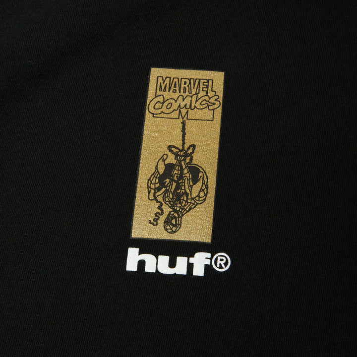 HUF x Marvel Spider-Man Arachknight Gold T-Shirt Black