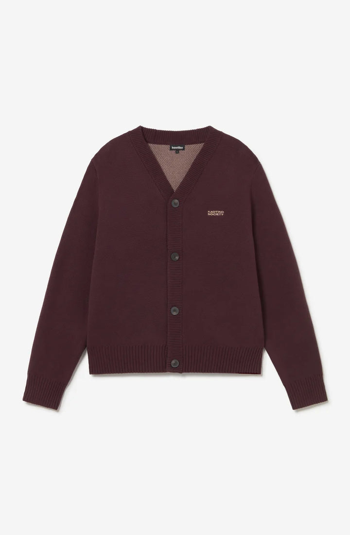 Kaotiko Cardigan Stick Jacke Snake - Braun