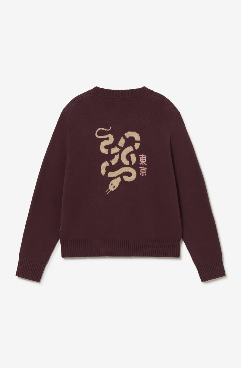 Kaotiko Cardigan Stick Jacke Snake - Braun