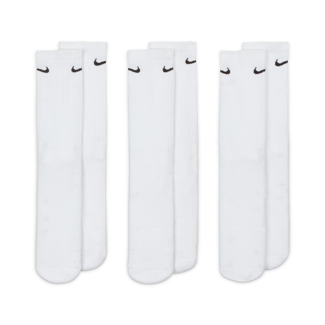 Nike 7664 Everyday Cushioned Crew Socks (3Pair) - 100 White