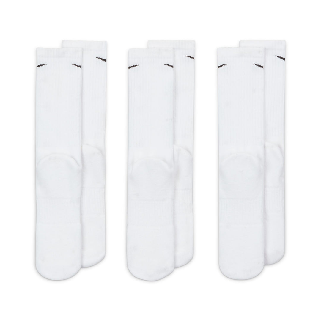 Nike 7664 Everyday Cushioned Crew Socks (3Pair) - 100 White