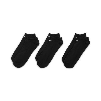 Nike 7678 - 100 Everyday Lightweight No Show Socks (3Pair) - 010 Black