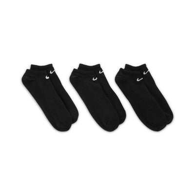 Nike 7678 - 100 Everyday Lightweight No Show Socks (3Pair) - 010 Black