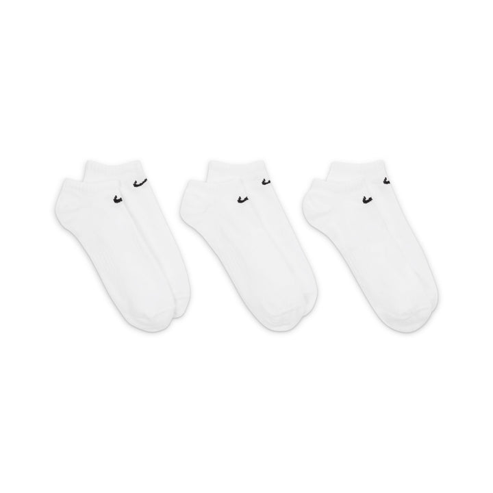 Nike 7678 - 100 Everyday Lightweight No Show Socks (3Pair) - 100 White