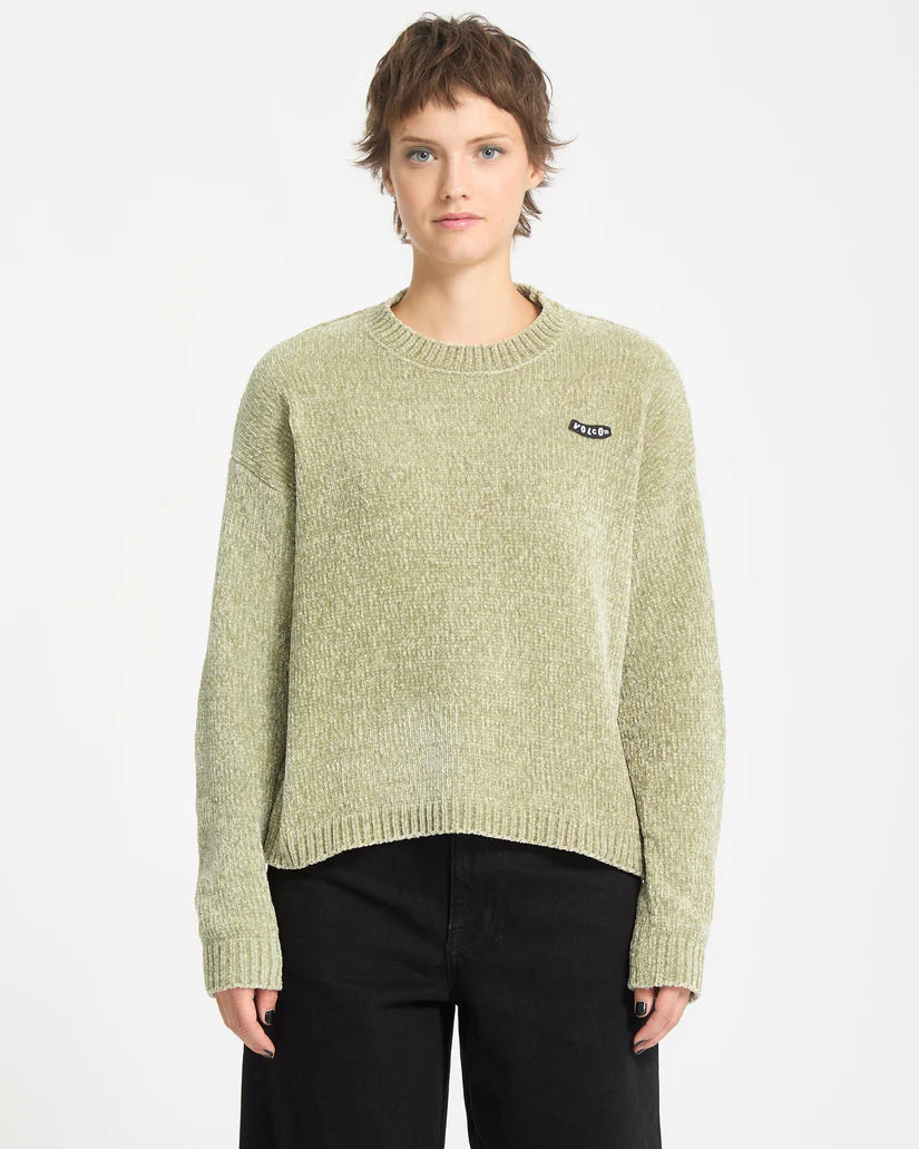 Volcom Bubble Tease Pullover Strick - Green Tea