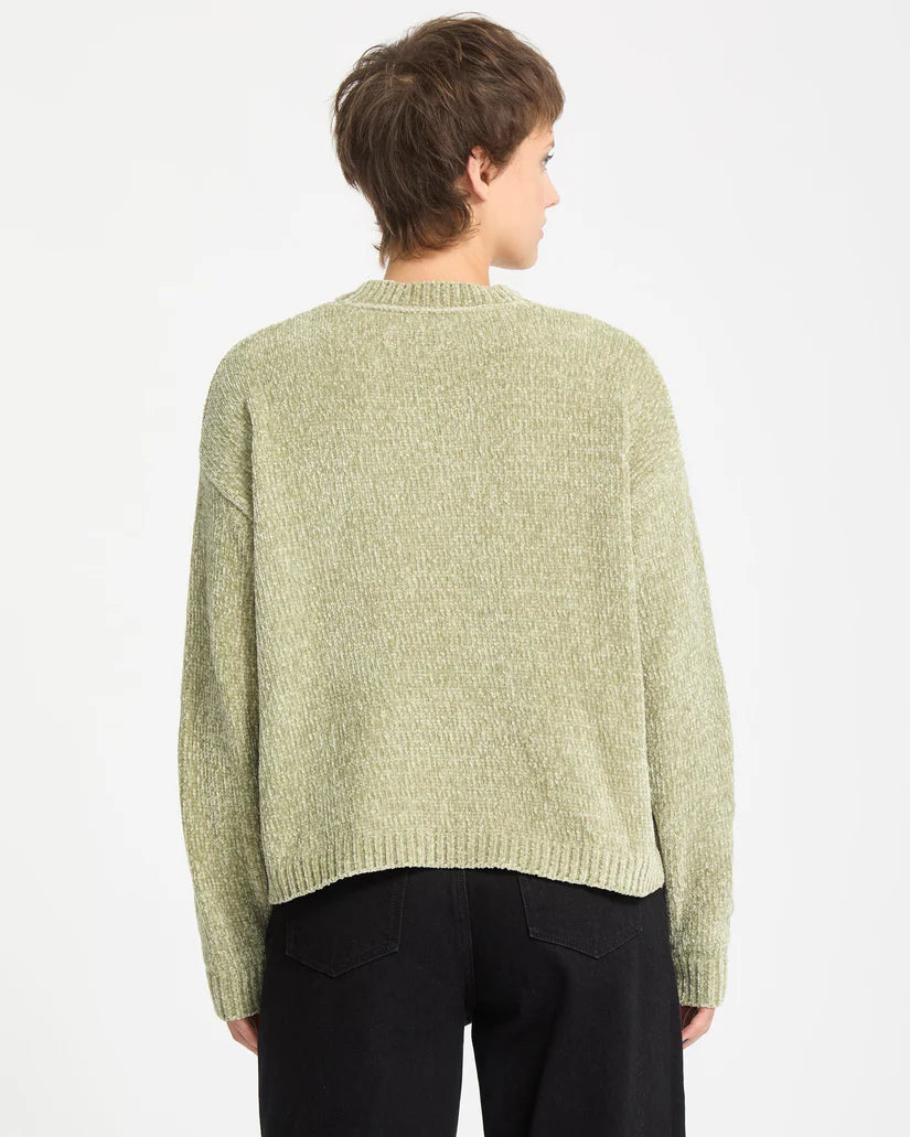 Volcom Bubble Tease Pullover Strick - Green Tea