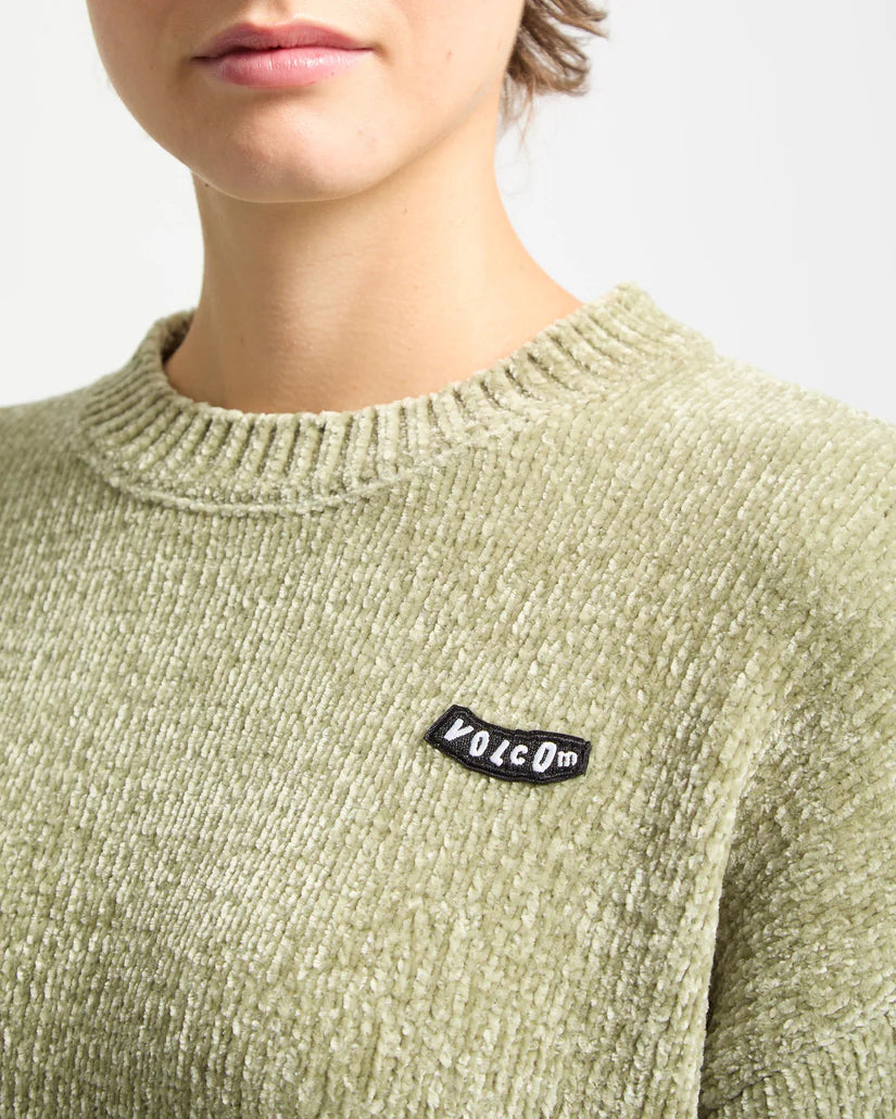 Volcom Bubble Tease Pullover Strick - Green Tea