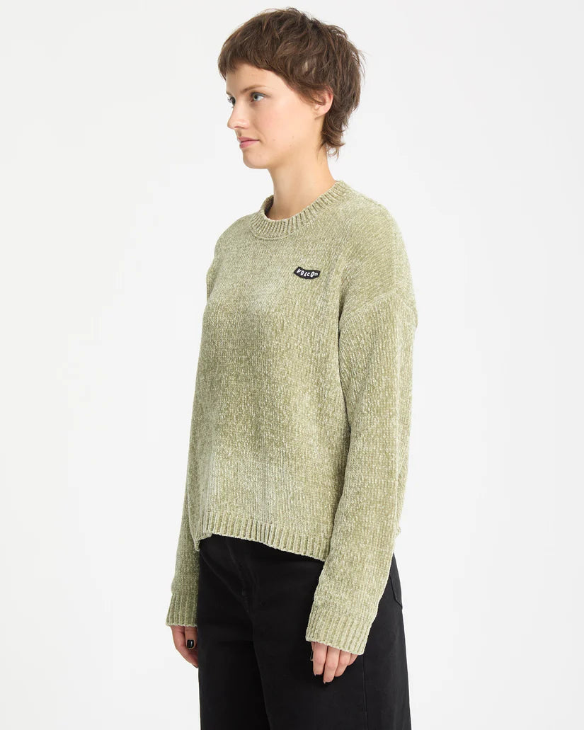 Volcom Bubble Tease Pullover Strick - Green Tea