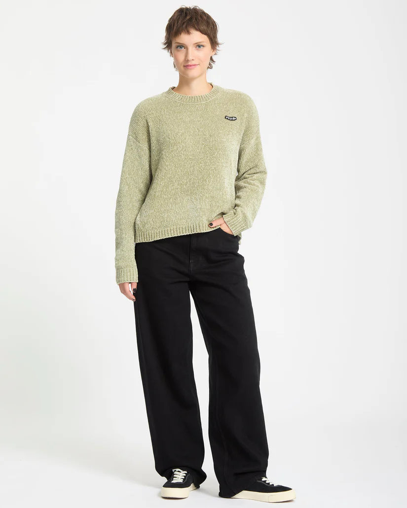 Volcom Bubble Tease Pullover Strick - Green Tea