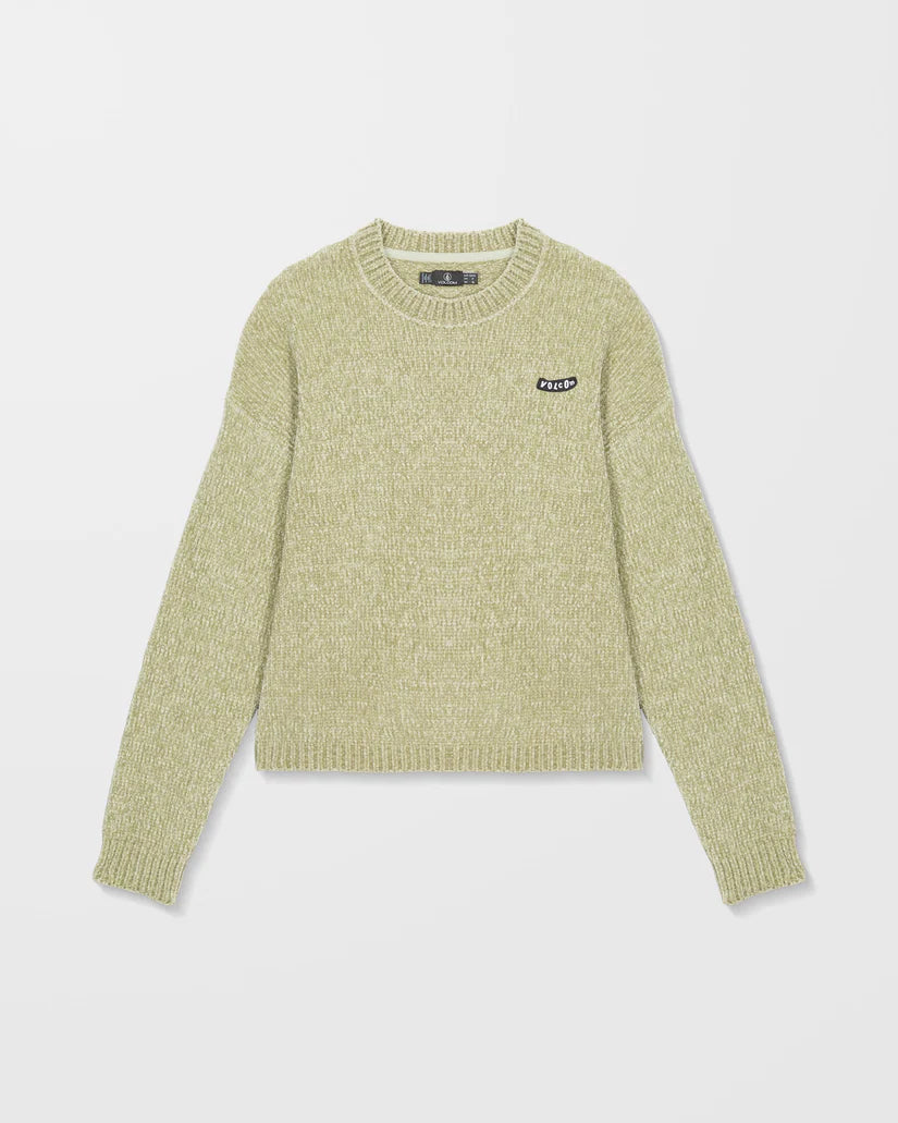 Volcom Bubble Tease Pullover Strick - Green Tea