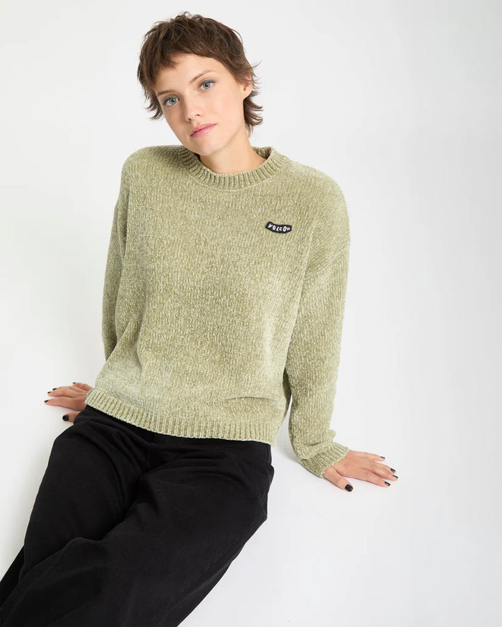 Volcom Bubble Tease Pullover Strick - Green Tea