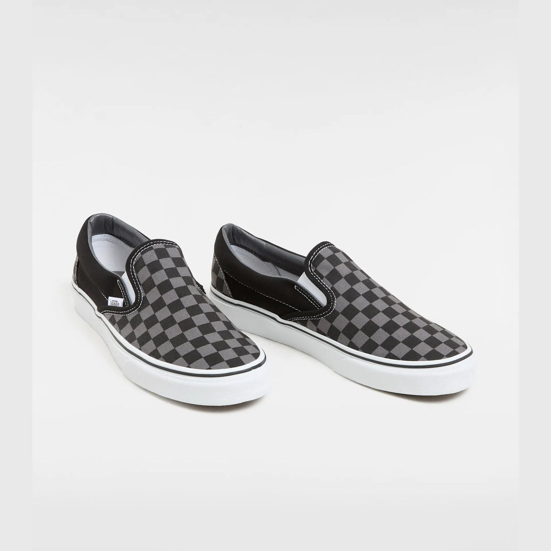 Vans Slip On  Schuh- Grey Checkerboard Black Pewter
