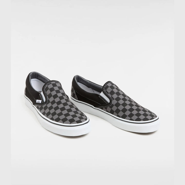 Vans Slip On  Schuh- Grey Checkerboard Black Pewter