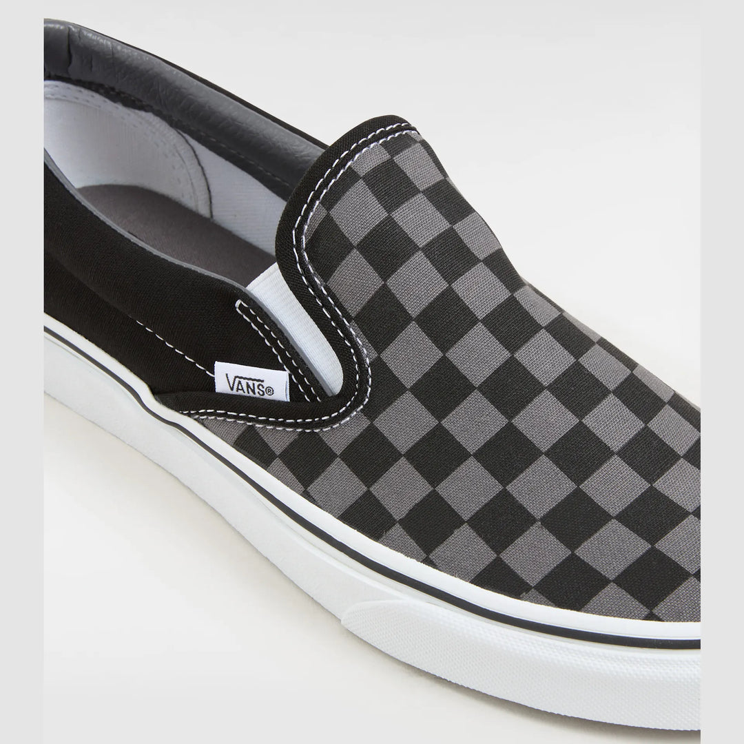 Vans Slip On  Schuh- Grey Checkerboard Black Pewter