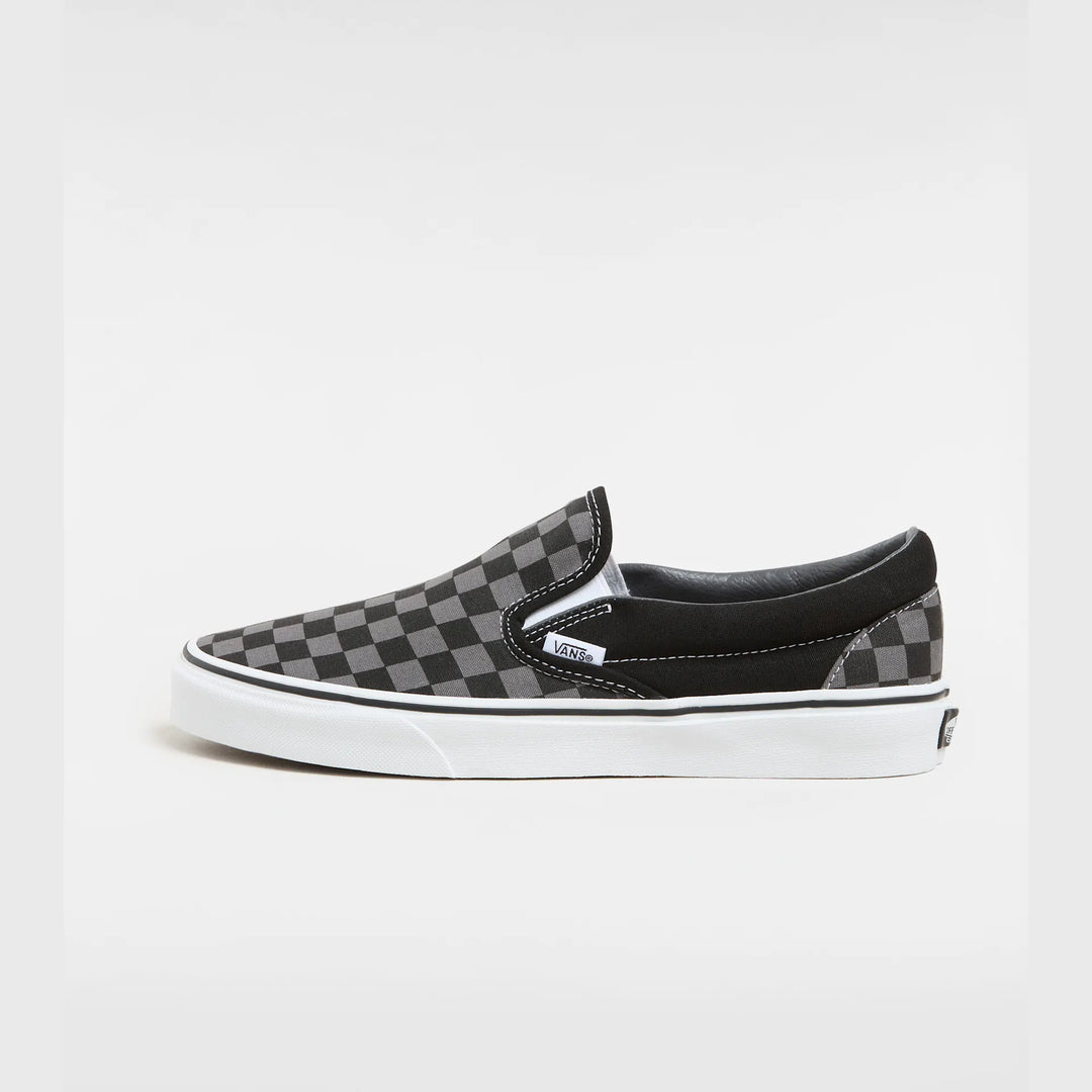 Vans Slip On  Schuh- Grey Checkerboard Black Pewter