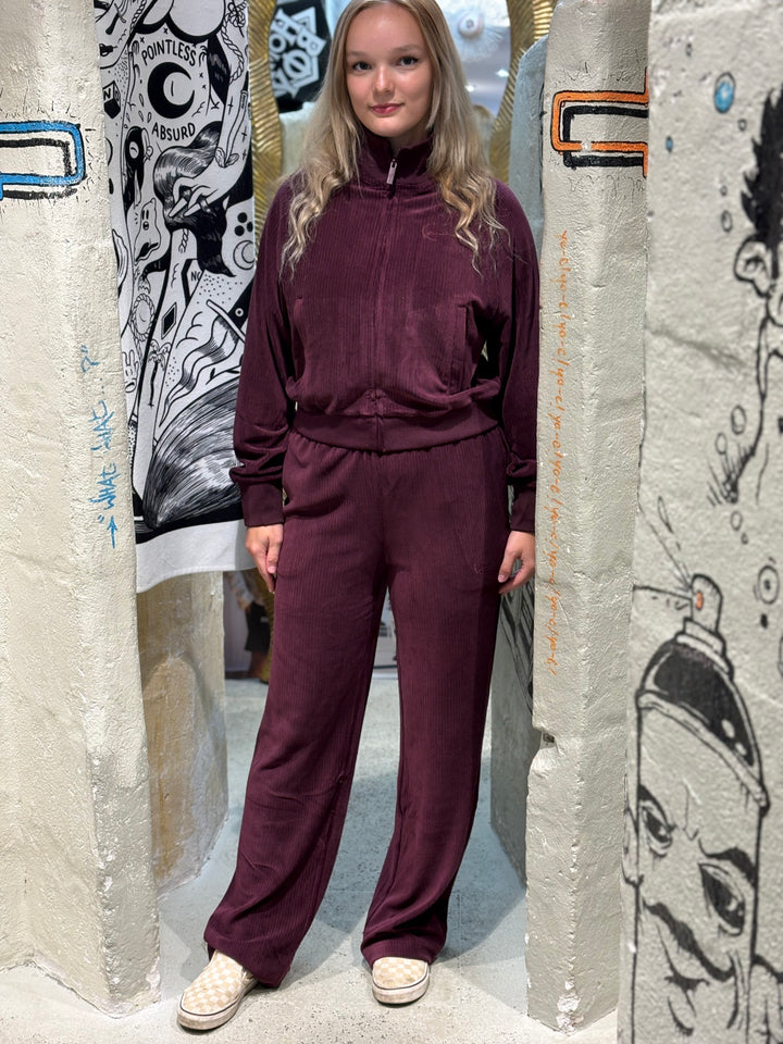 Karl Kani Signature Corduroy Cort Trackpants Jogginghose - Plum