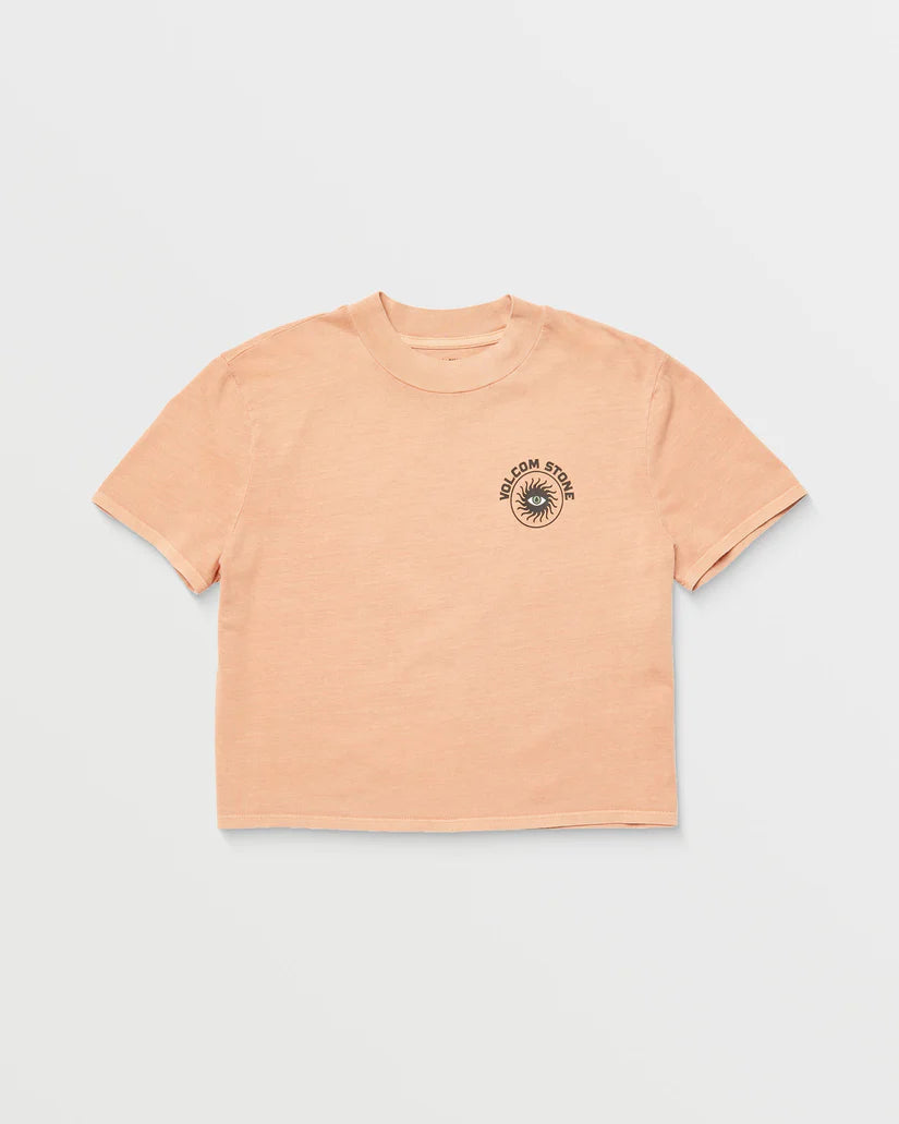 Volcom Dial Crop T-Shirt - Sand Brown
