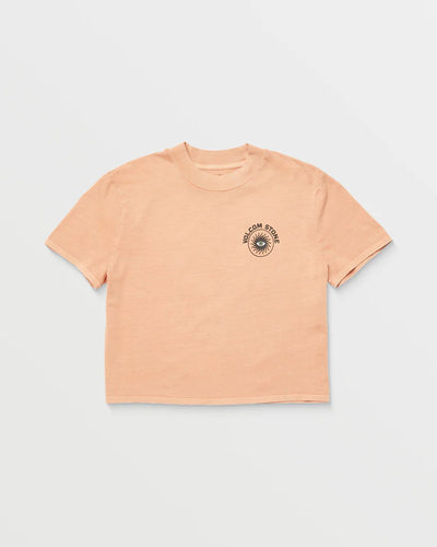 Volcom Dial Crop T-Shirt - Sand Brown