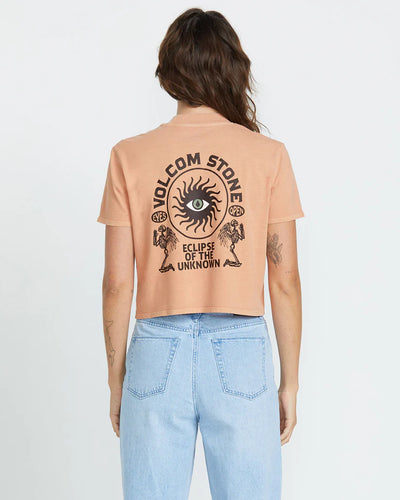 Volcom Dial Crop T-Shirt - Sand Brown