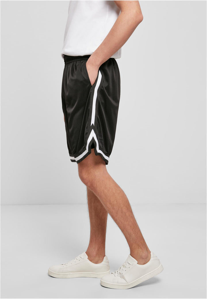 TB Two Tone Mesh Shorts BY 047 - Black / White
