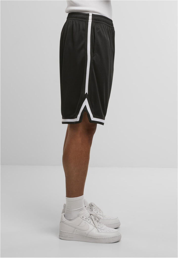 TB Two Tone Mesh Shorts BY 047 - Black / White