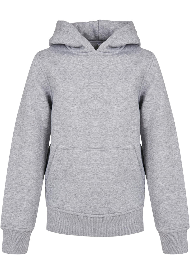 Sweat à capuche basique bio TB BY 185 pour enfants - Gris chiné