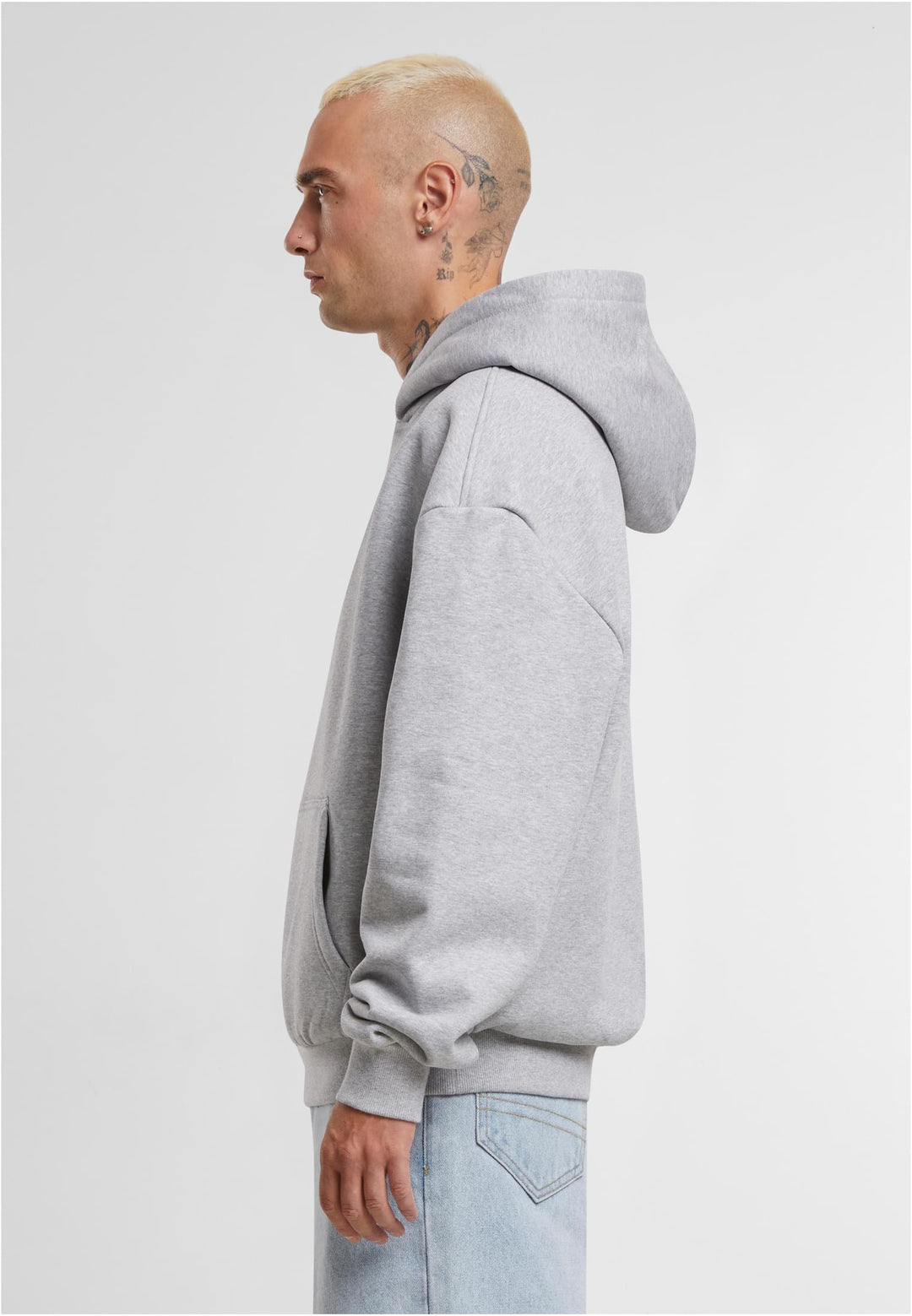 TB Ultra Heavy Oversized Hood BY 268 - Heather Grey