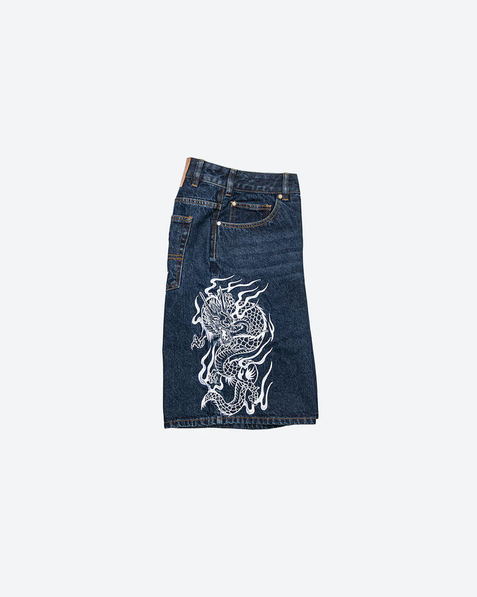 DGK Hydra Embroidered Denim Shorts - Bkue