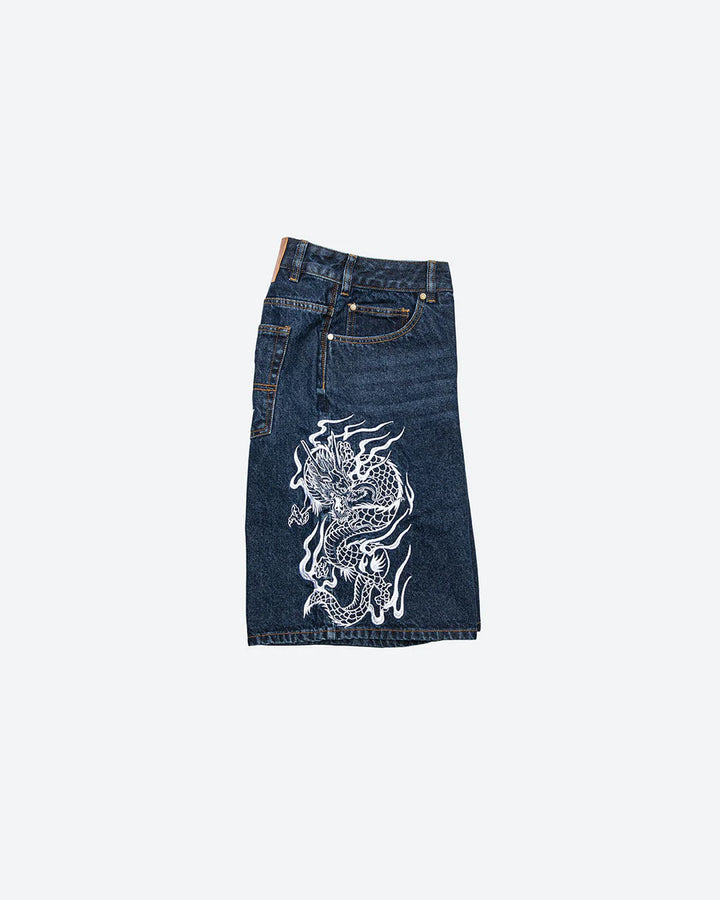 DGK Hydra Embroidered Denim Shorts - Bkue