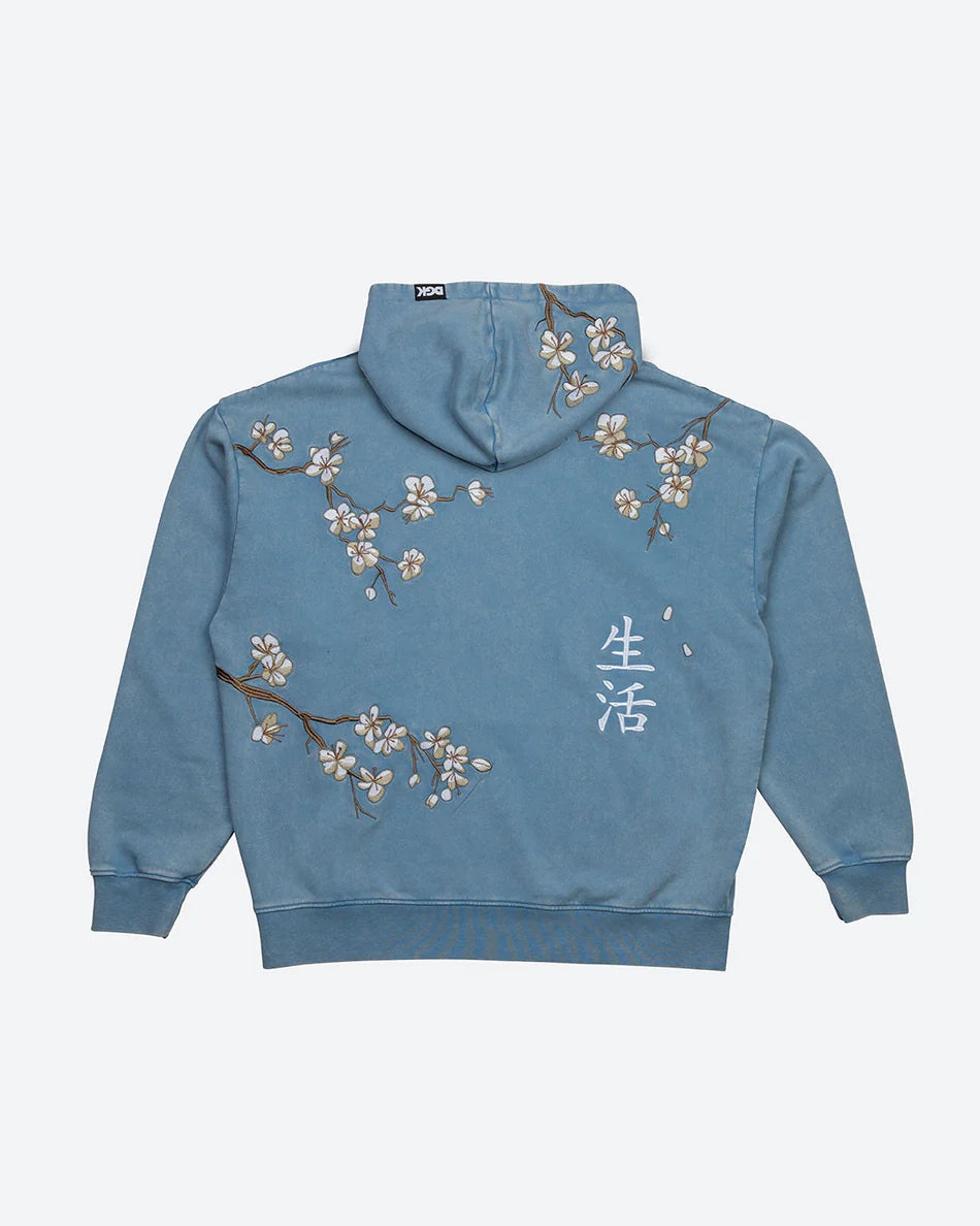 DGK Heavens Embroidered Hooded Fleece - Washed Blue