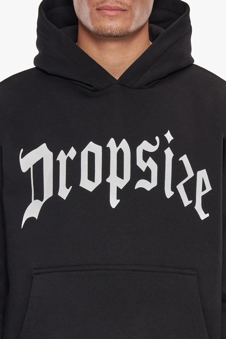 Dropsize HD-001 Logo Design Hoodie Black