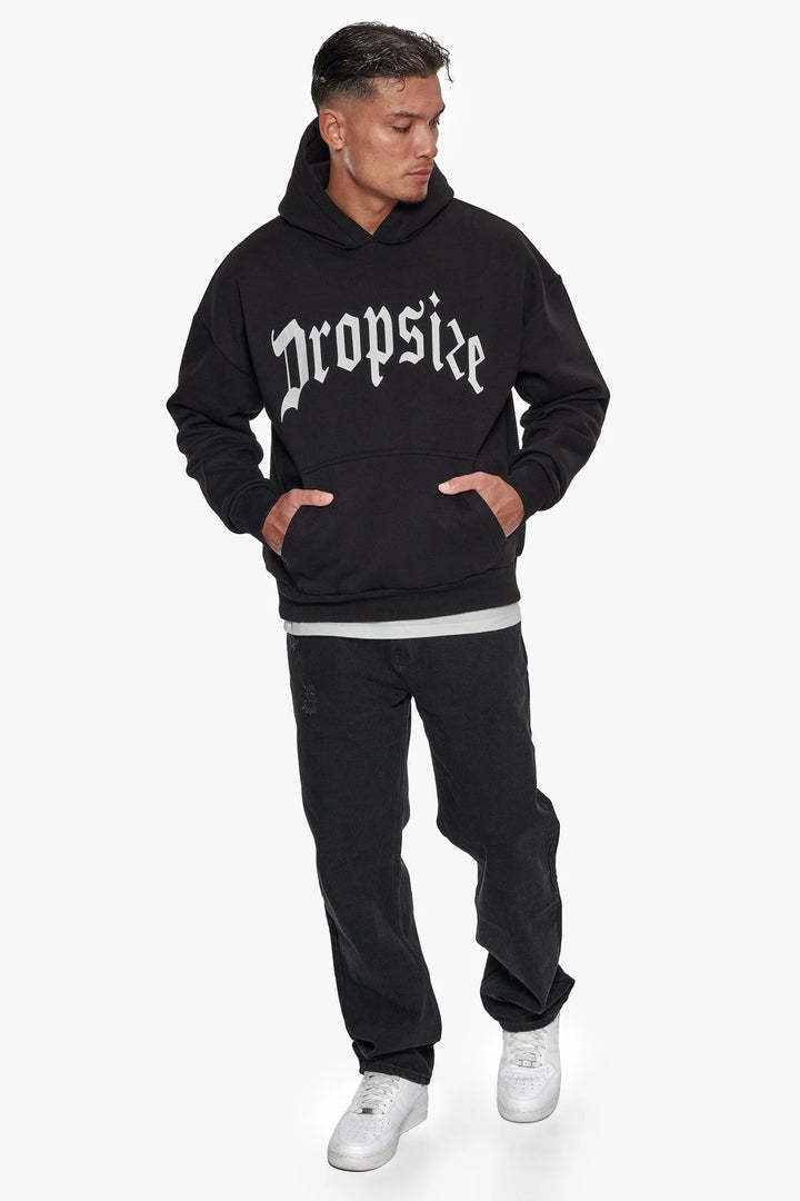 Dropsize HD-001 Logo Design Hoodie Black