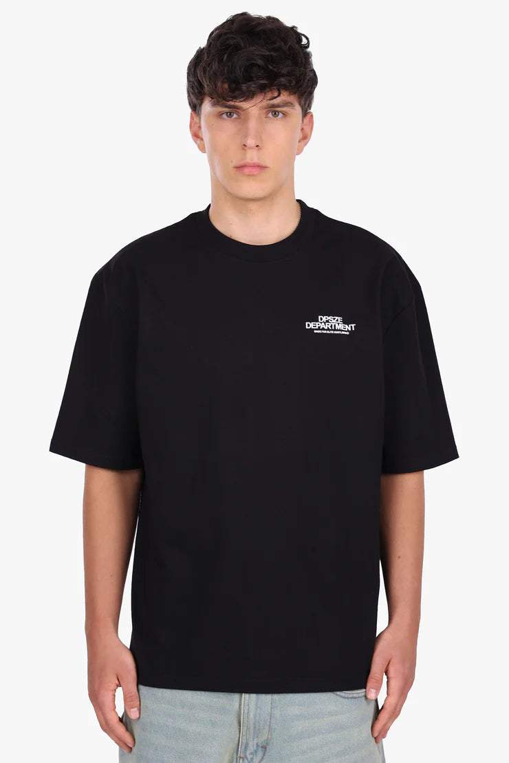 Dropsize TS-326 HEAVY OVERSIZE DPSZE DEPARTMENT T-SHIRT BLACK